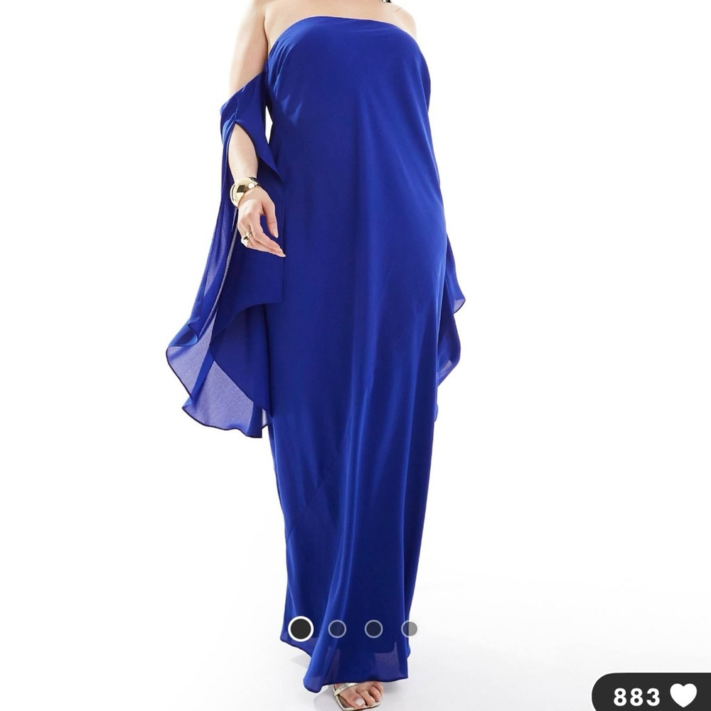 ASOS Royal Blue Strapless Maxi Dress